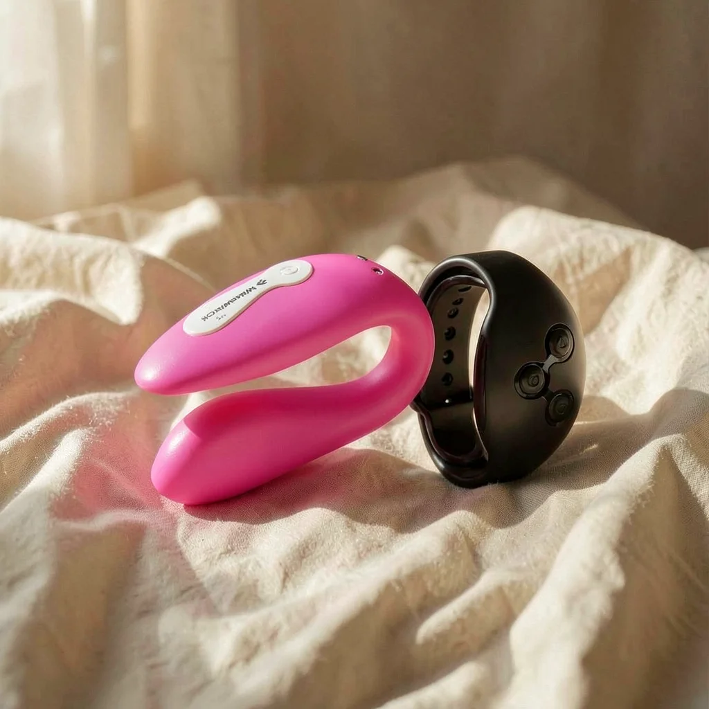 Wearwatch Dual vibratore coppia fucsia nero impermeabile