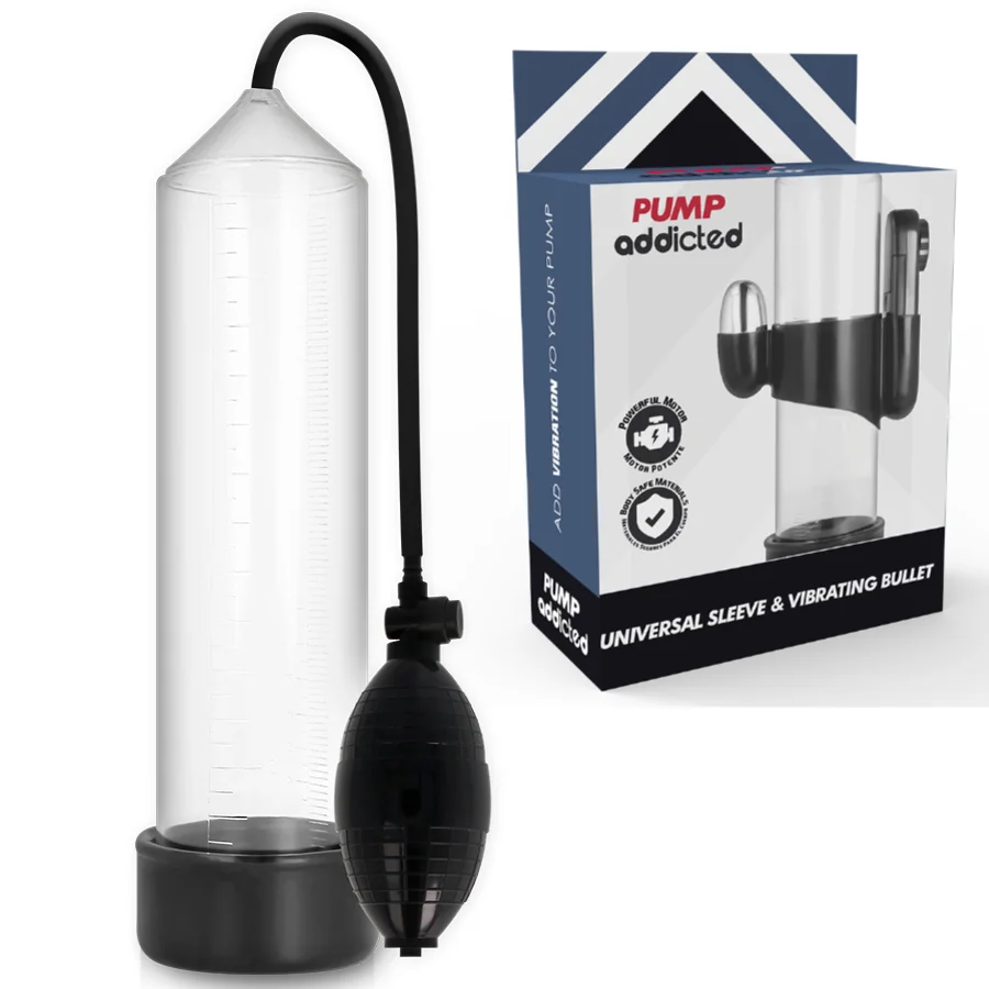 Pump Addicted RX3 pompa per pene trasparente con vibratore