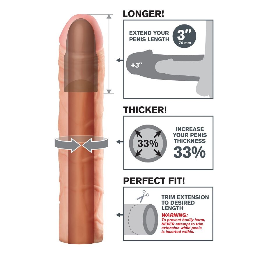 Fantasy X-Tensions Perfect 3 guaina estensore carne 76 mm