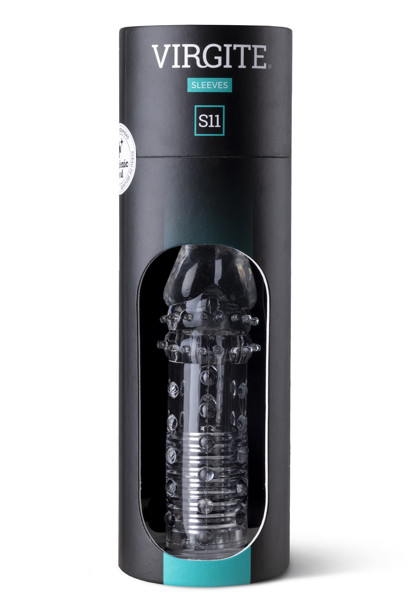 Love Hit by Virgite S11 guaina pene trasparente 15,5 cm vibrante
