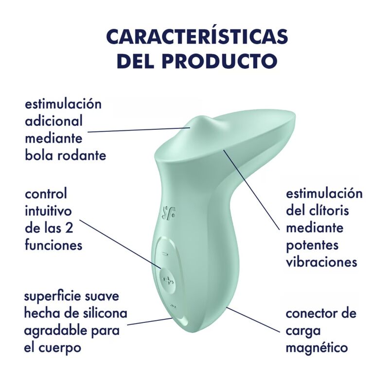 Satisfyer Exciterrr vibratore clitorideo menta sfera rotante