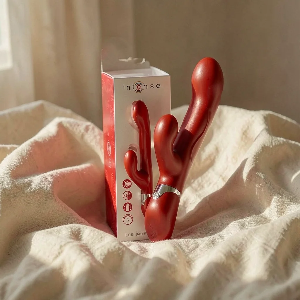 Intense Lele vibratore rotante rosso 3 in 1