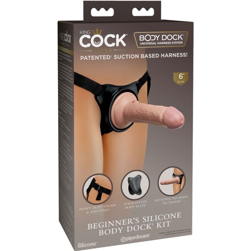 King Cock Elite Body Dock Starter Kit 15,2 cm strap-on