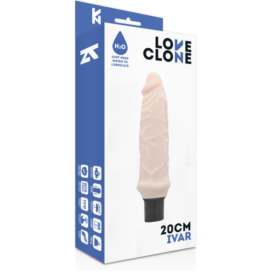 LoveClone Ivar vibratore 20 cm autolubrificante