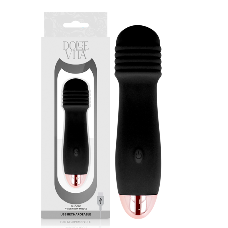 Dolce Vita Tre Nero vibratore nero ricaricabile