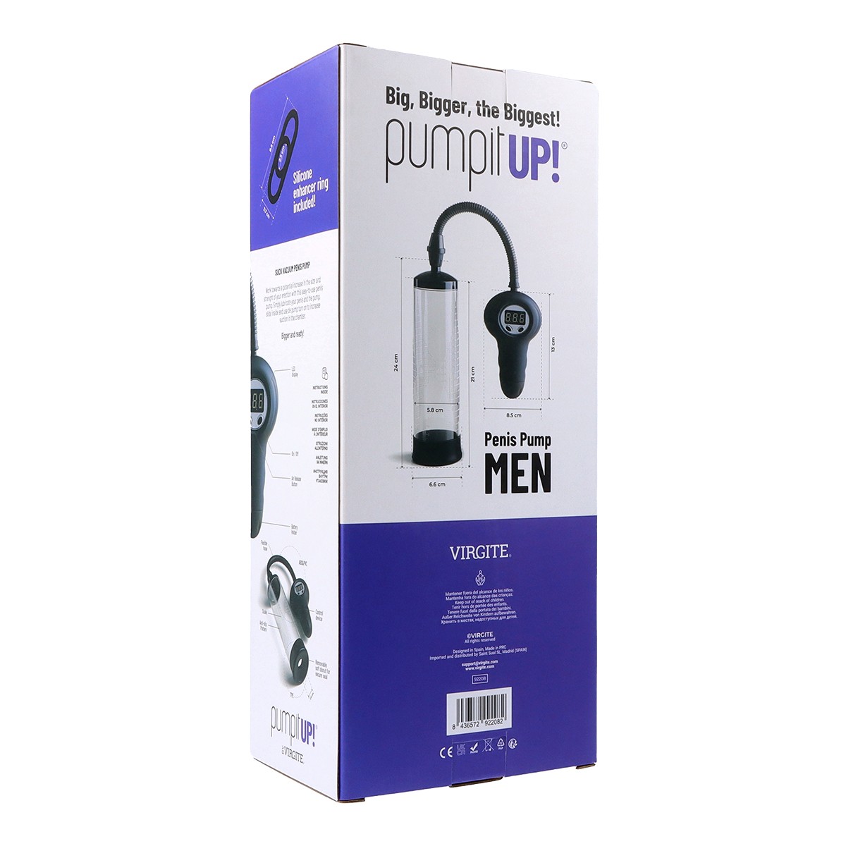Virgite Love Hit pompa per pene vuoto telecomando LED