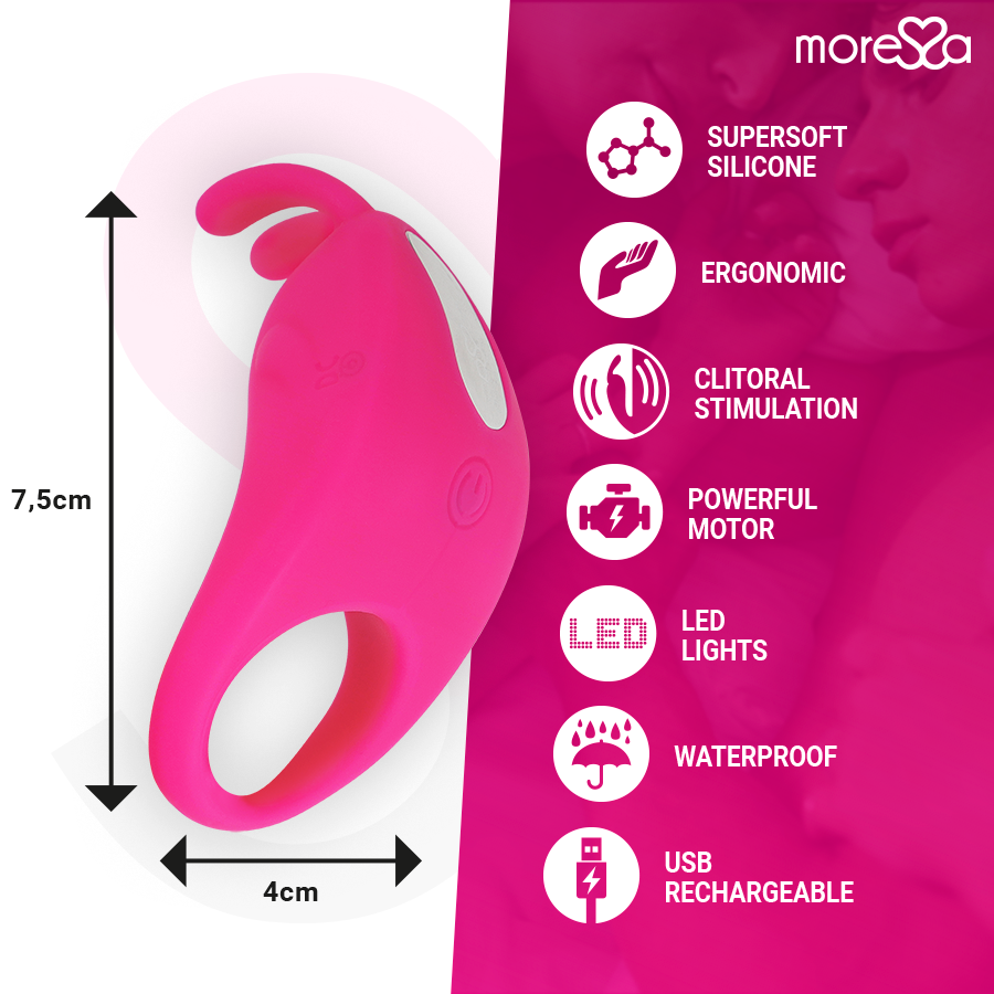 Moressa Brad anello vibrante silicone 7 funzioni