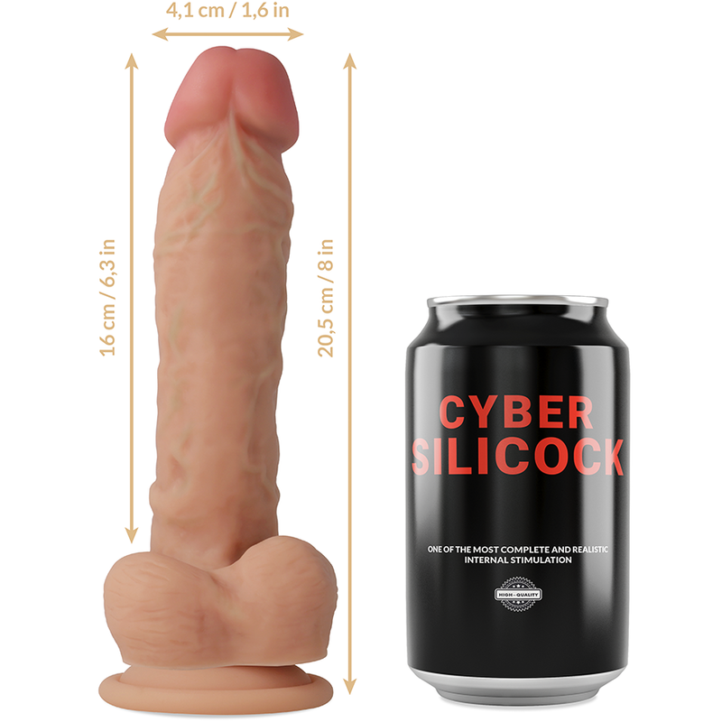 Cybersilicock Magnus strap-on realistico silicone 20,5 cm