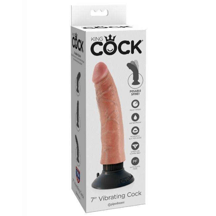 King Cock Vibrante dildo realistico naturale 17,7 cm