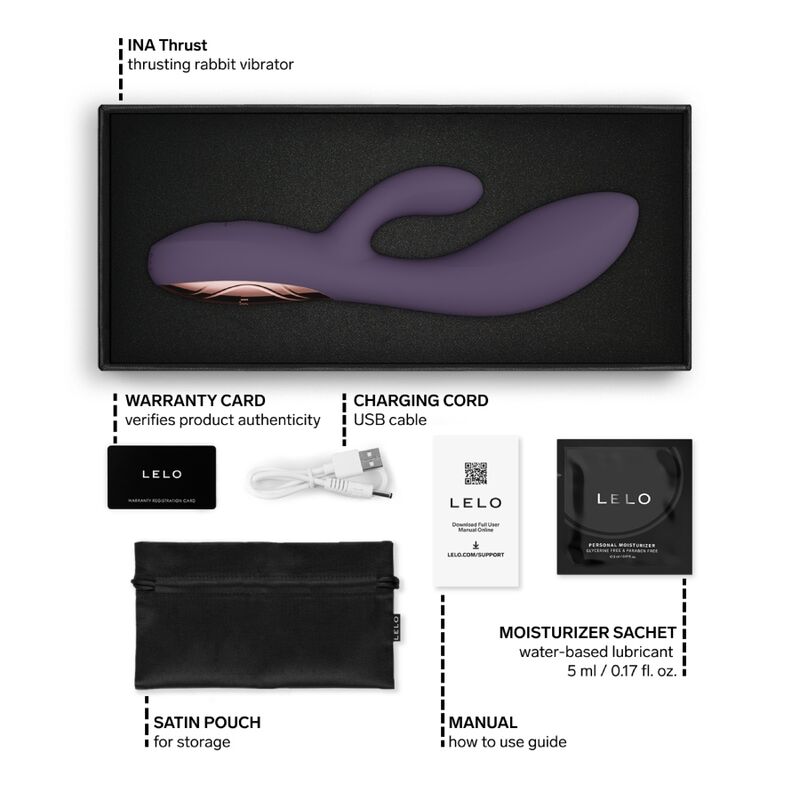 Lelo Ina Thrust vibratore rabbit viola
