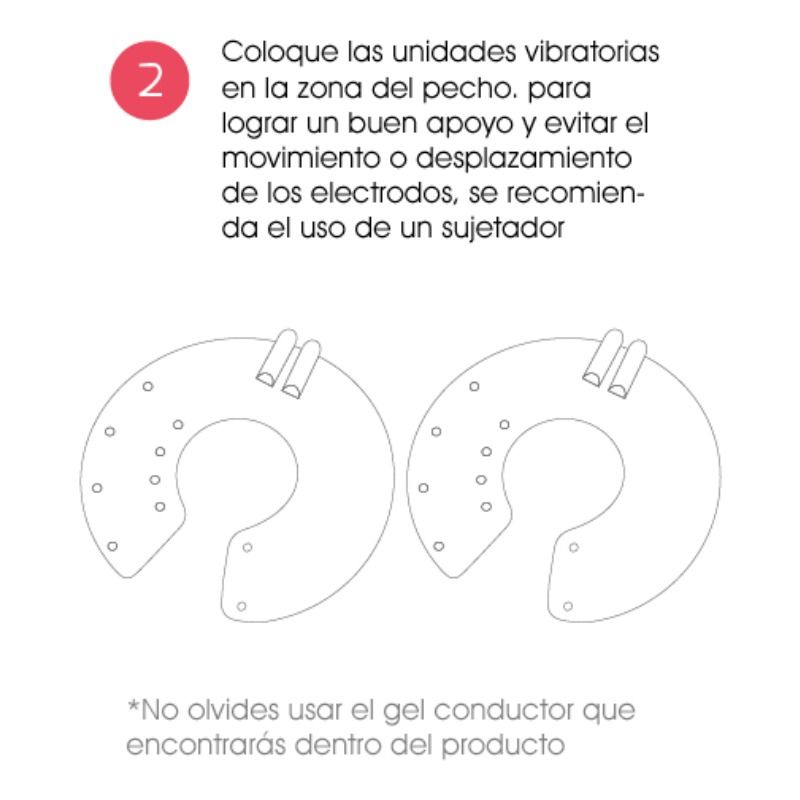 500 Cosmetics U-Breast elettrostimolatore seno con gel