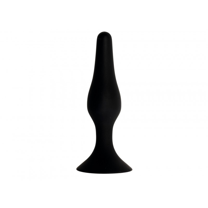Love Hit E4 plug anale nero silicone ventosa