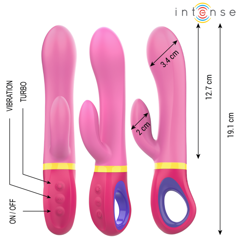 Intense Daphne rabbit vibratore rosa impermeabile