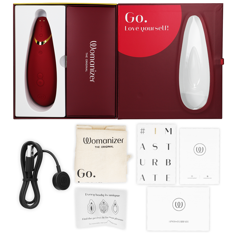 Womanizer Premium 2 stimolatore clitorideo bordeaux air