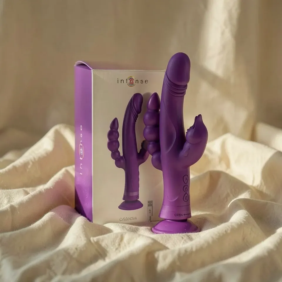 Intense Casanova vibratore 3 motori viola ventosa