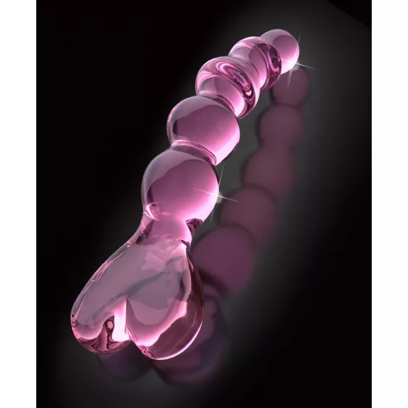 Icicles N. 43 dildo in vetro rosa perlato