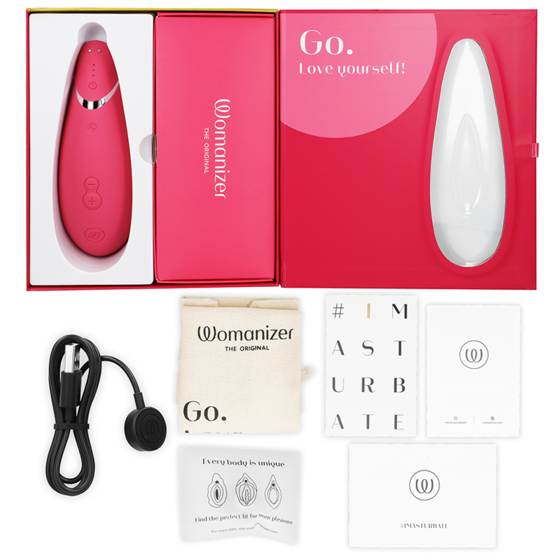 Womanizer Premium 2 stimolatore clitoride lampone 14 livelli
