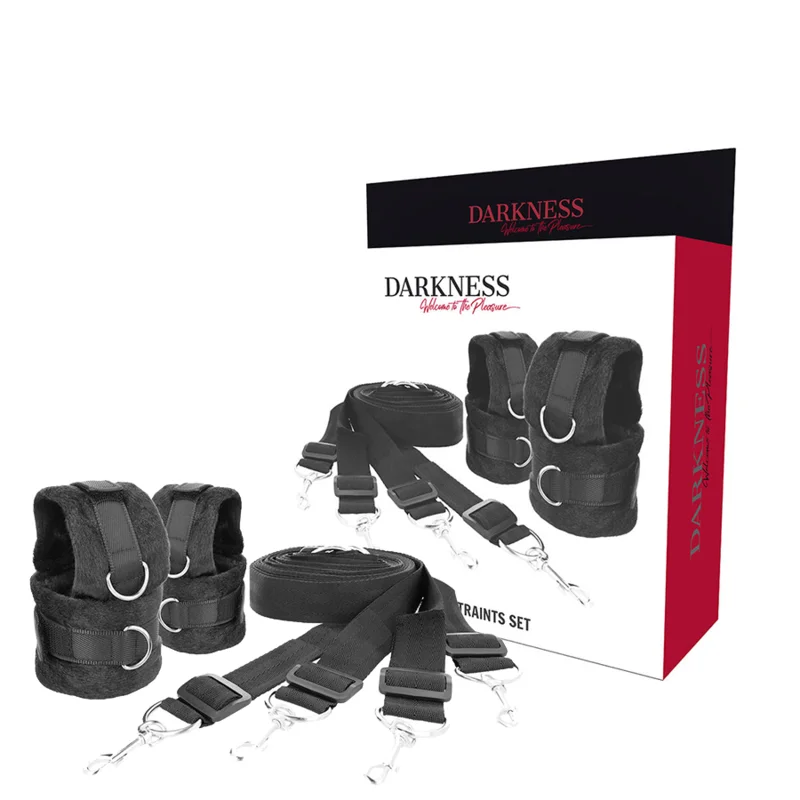 Darkness Set Cinghie da Letto kit bondage neoprene 4 punti