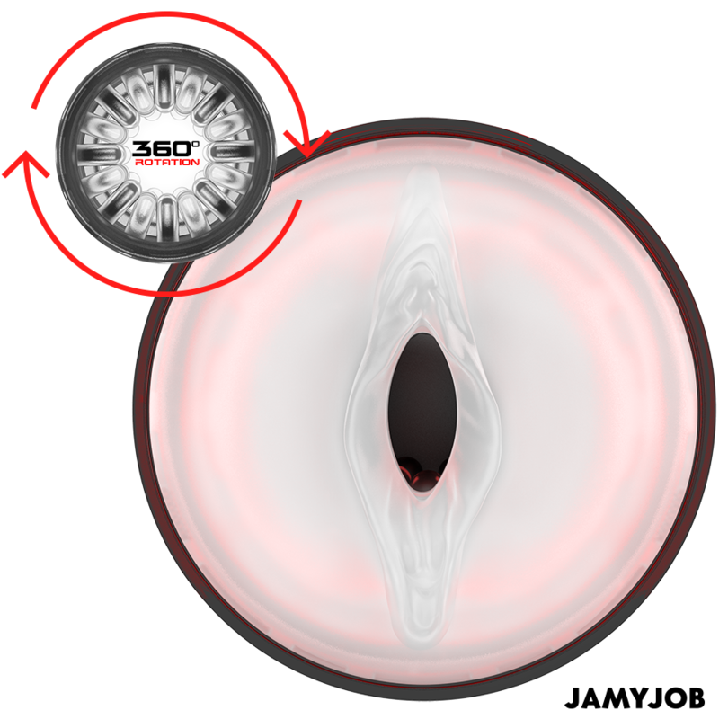 Jamyjob Cyclone masturbatore rotante nero 10 modalità
