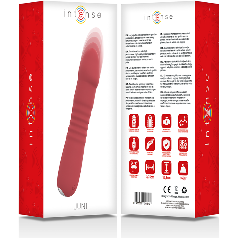 Intense Juni Up Down vibratore pulsante rosso