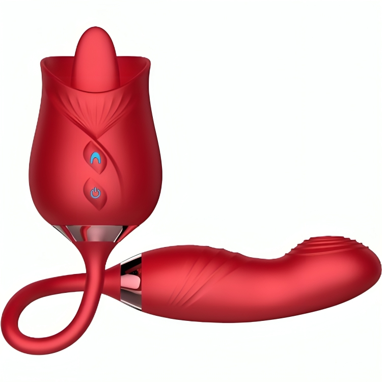 Delight Flower Bump stimolatore clitoride rosso silicone