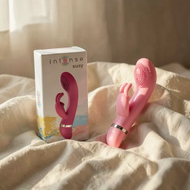 Intense Susy Rosa vibratore rabbit con funzione dito