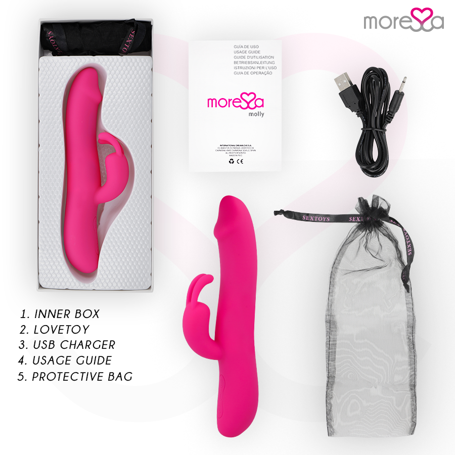 Moressa Molly vibratore clitorideo doppio motore 205 mm