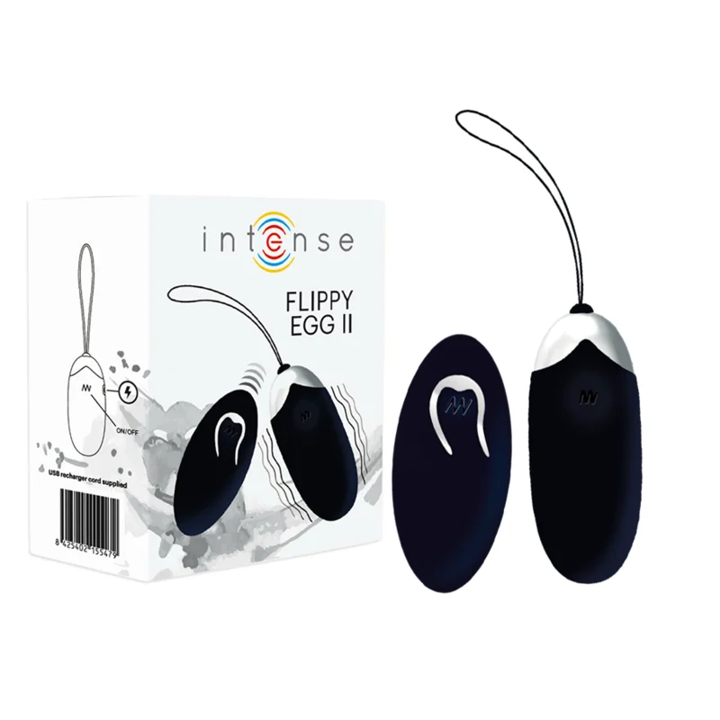 Frutille Intense Flippy II uovo vibrante nero telecomando