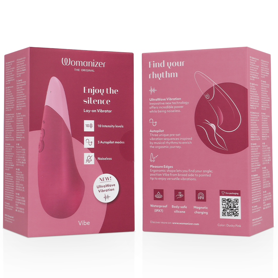 Womanizer Vibe vibratore clitorideo rosa scuro Ultrawave