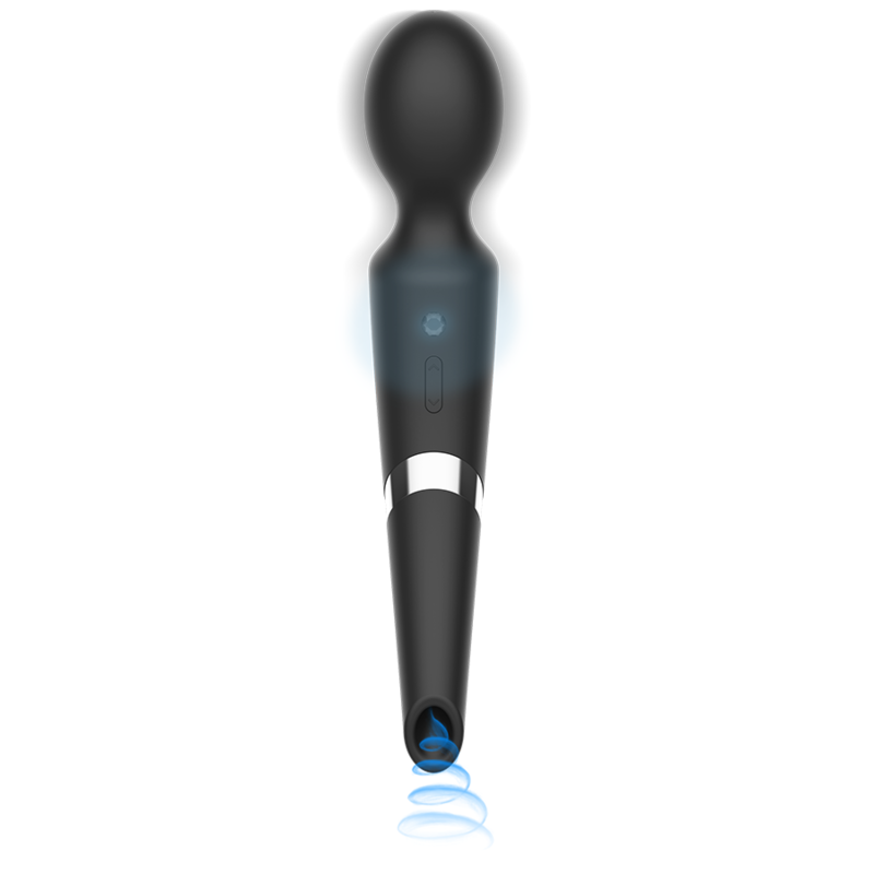 Black&Silver Beck Wand 2in1 vibratore massaggiatore