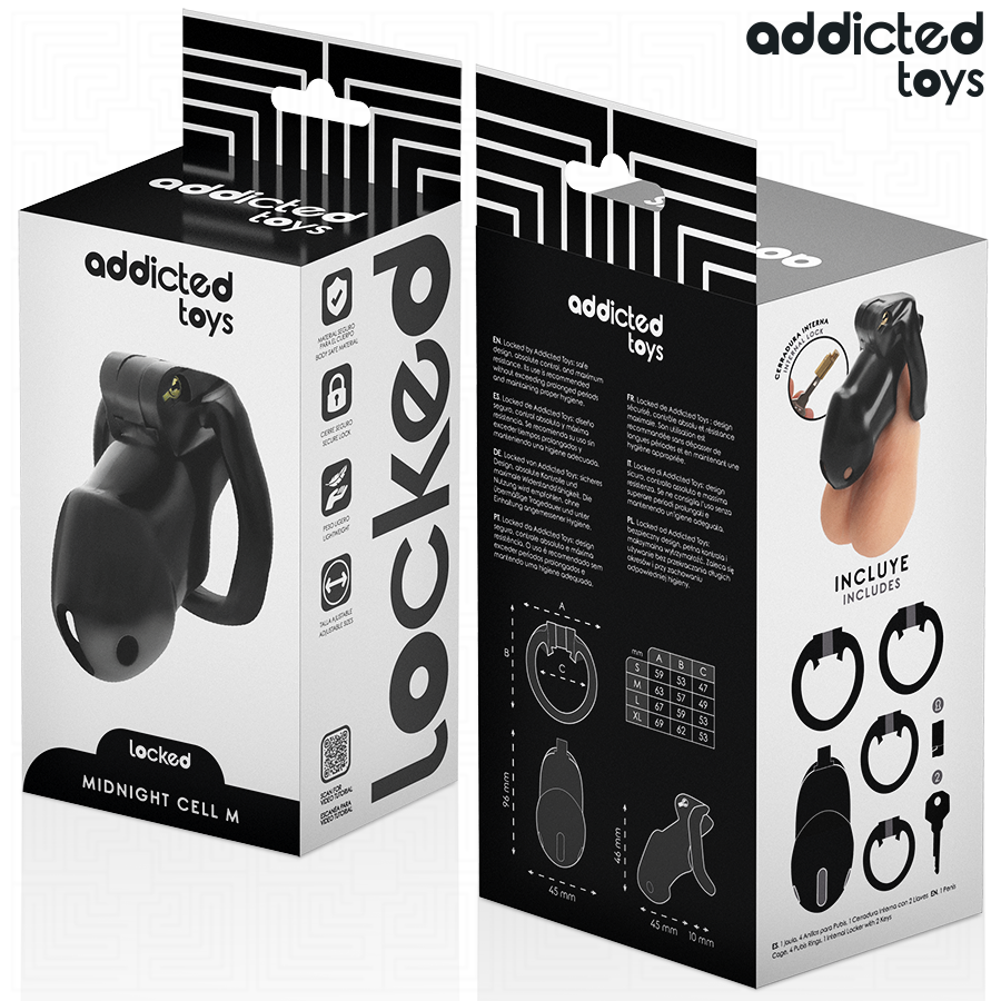 Addicted Toys Locked Midnight Cell gabbia M