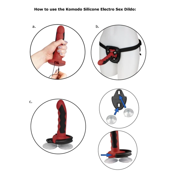 ElectraStim Fusion Komodo dildo elettrostimolante rosso