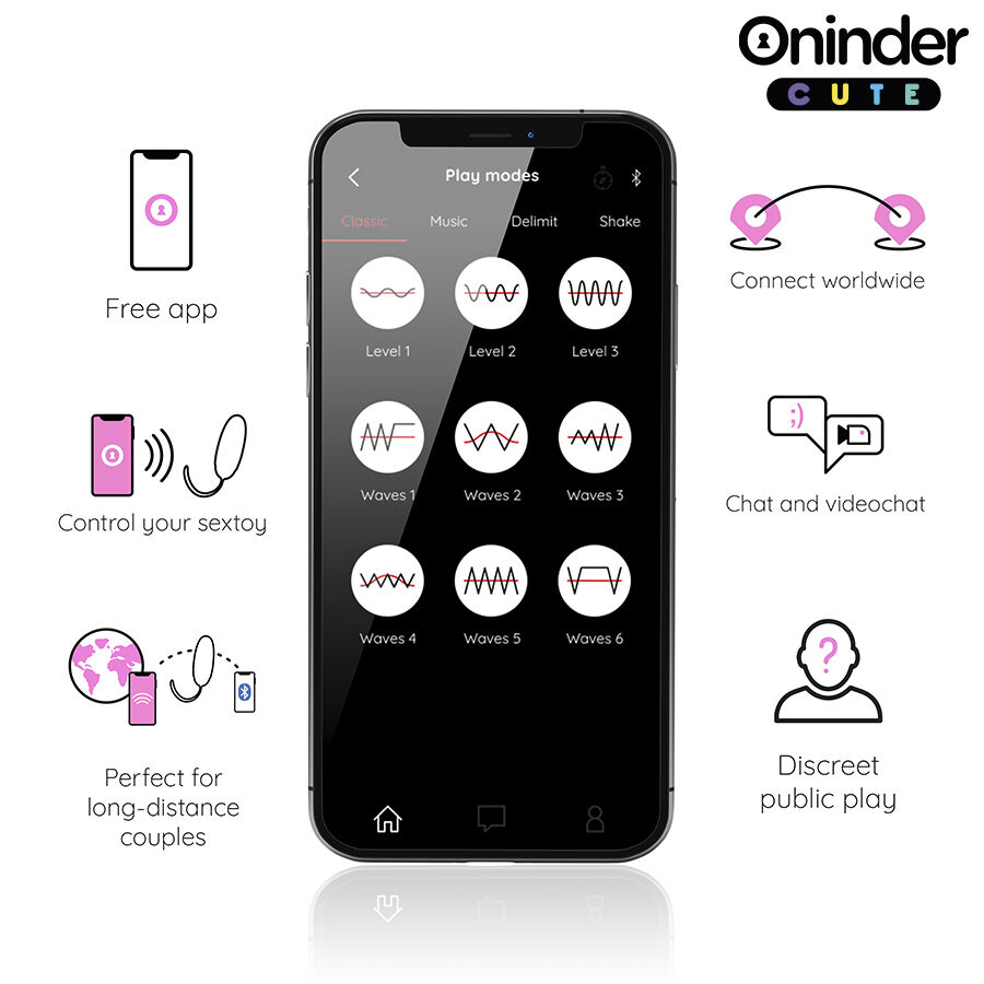 ONINDER Cute vibratore rotante con app