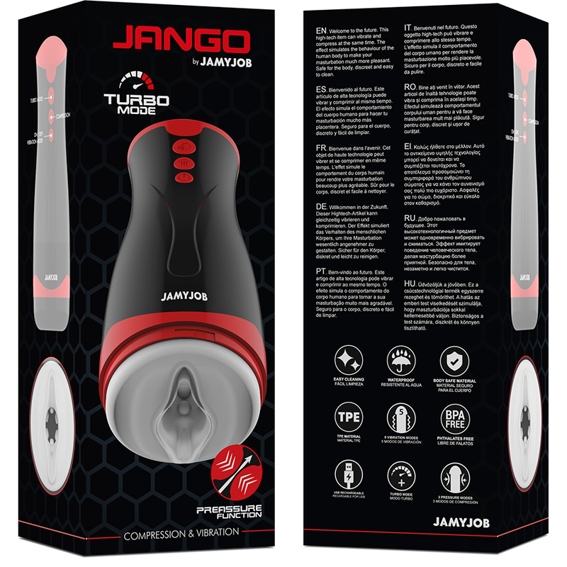 Jamyjob Jango masturbatore compressione e vibrazione