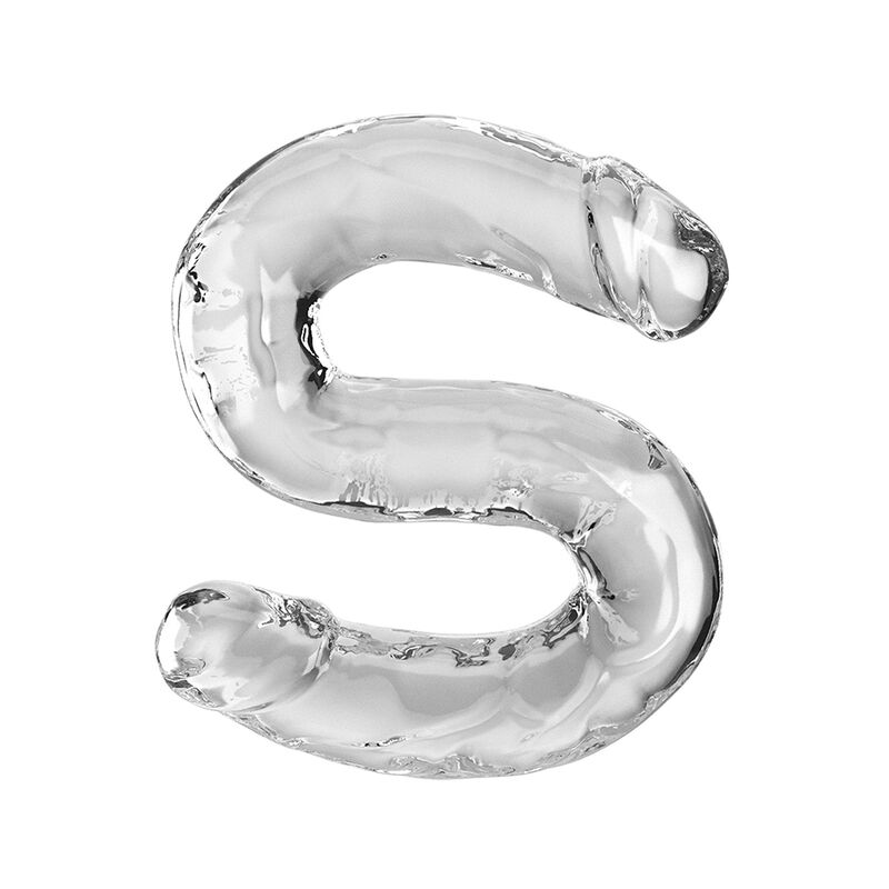 Pipedream King Cock Clear Double Trouble dildo doppio 46 cm