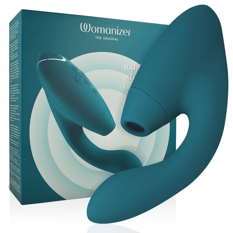 Womanizer Duo 2 stimolatore clitorideo blu petrol doppia stimolazione