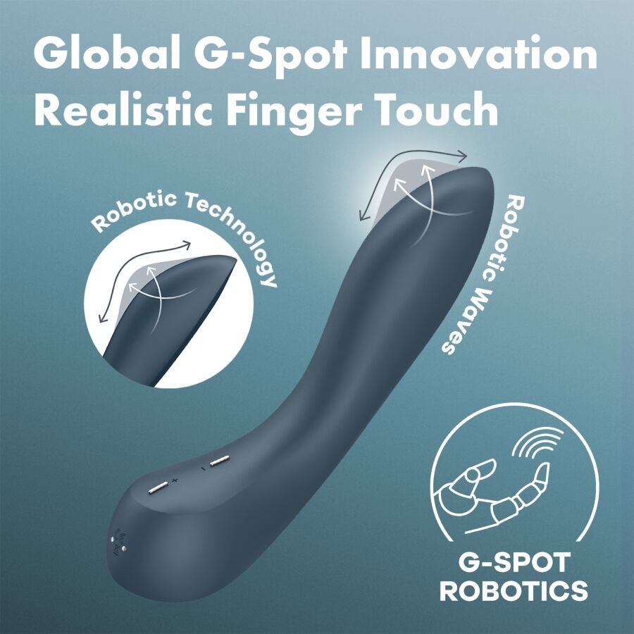 Satisfyer G-Spot Wave 4 vibratore punto G grigio scuro onde