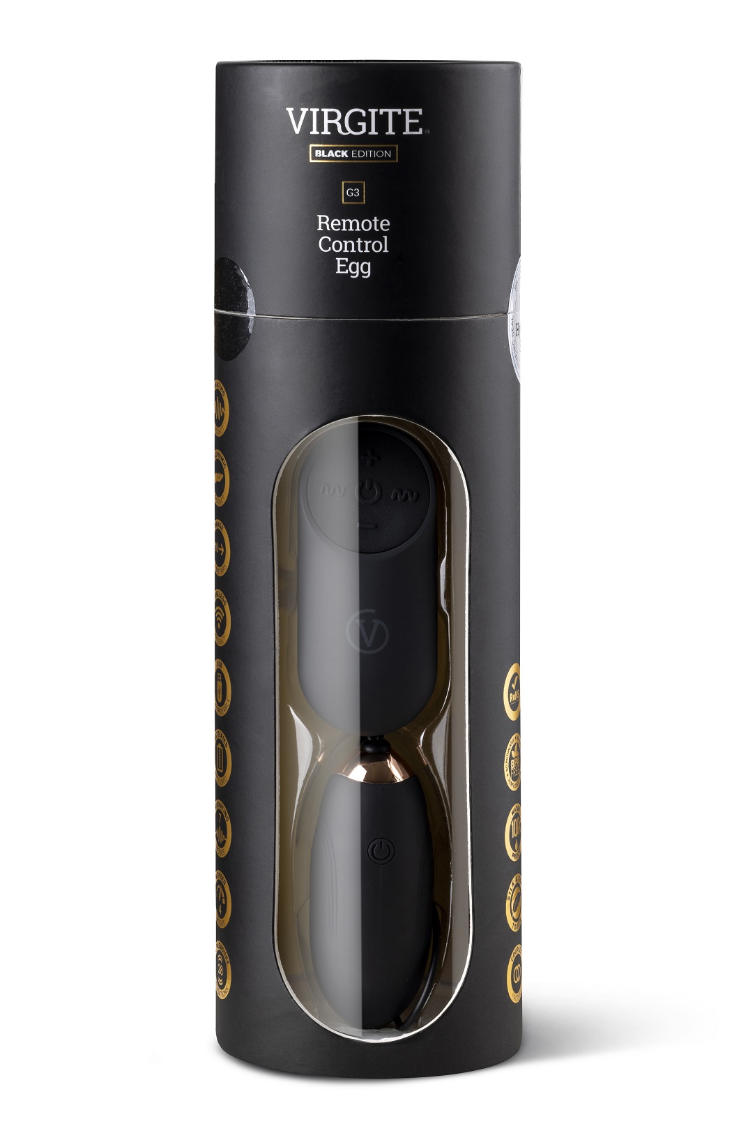 Love Hit by Virgite G3 uovo vibrante con telecomando nero silicone