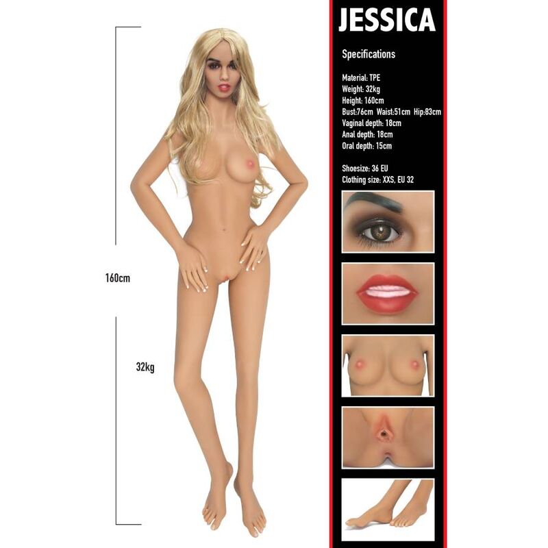 Hidden Desire Banger Babe Jessica bambola realistica 160 cm TPE