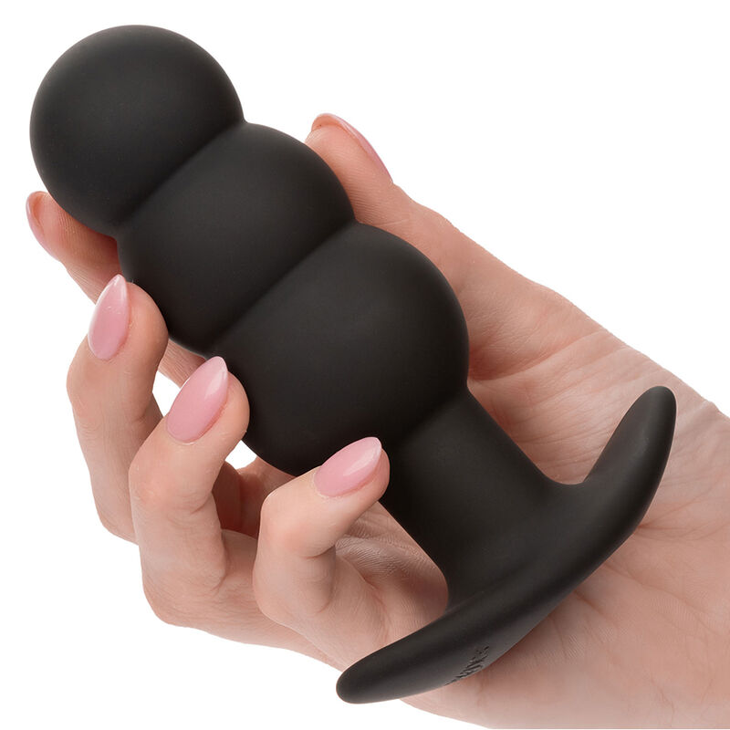 CalExotics Rock Bottom Perline plug vibrante nero silicone