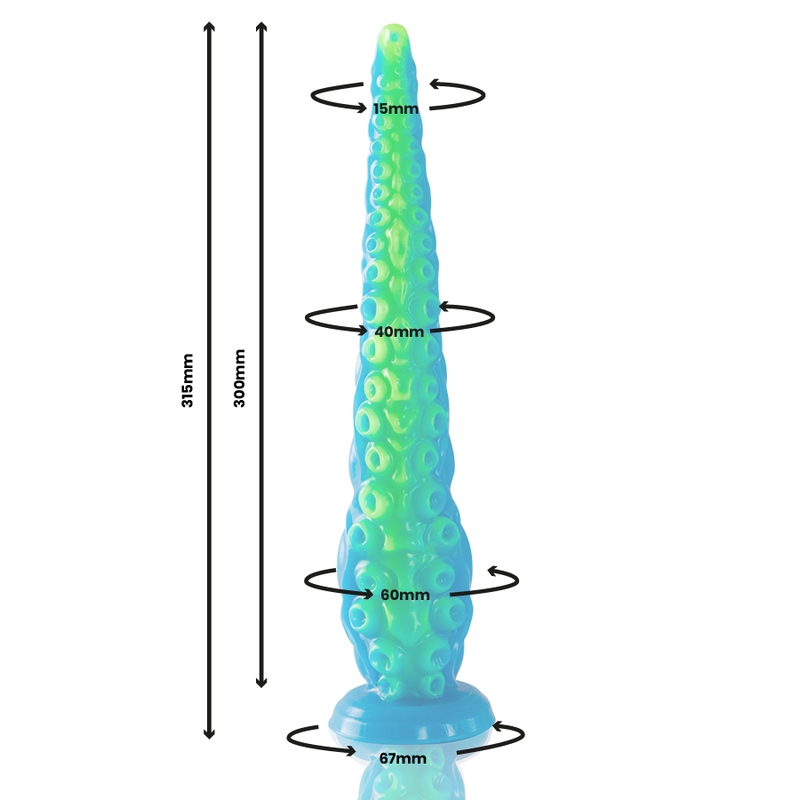 Epic Cybersilicock Scylla dildo fluorescente 315 mm