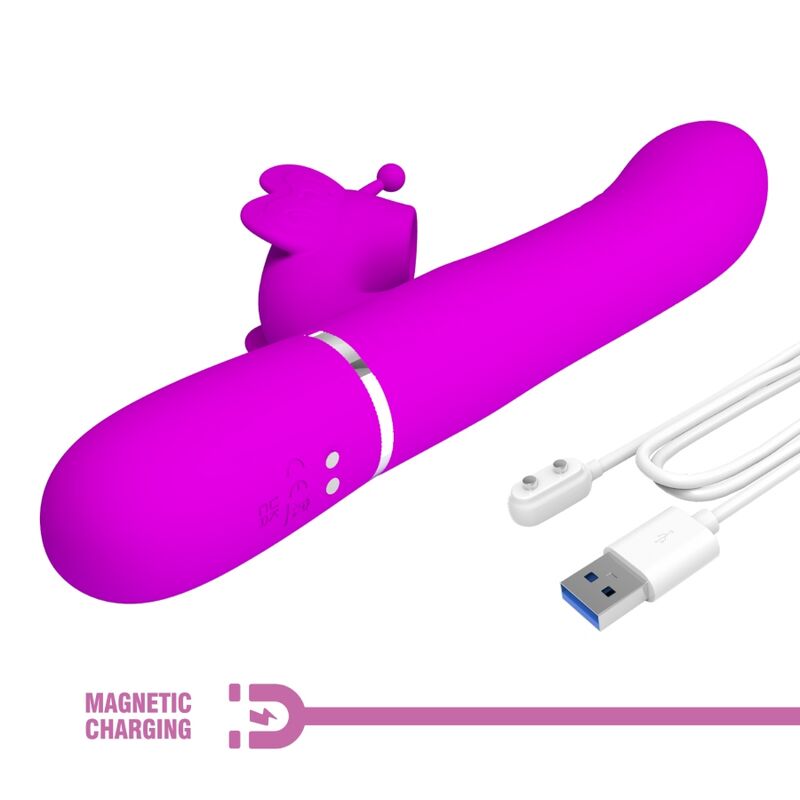 Pretty Love Farfalla 4 in 1 vibratore fucsia multifunzione
