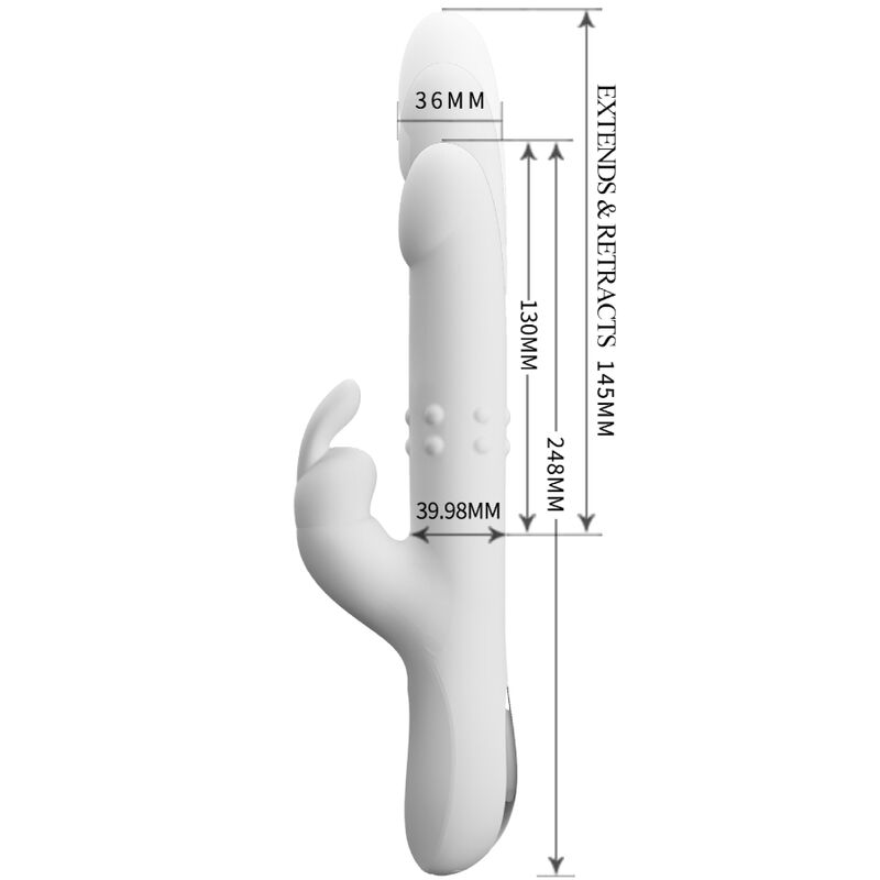 Pretty Love Reese vibratore rotante argento punto G ricaricabile