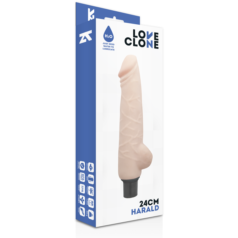 LoveClone Harald vibratore realistico autolubrificante 24 cm