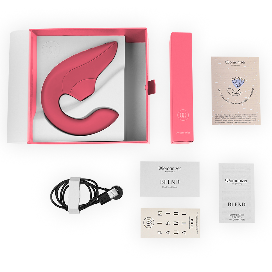 Womanizer Blend Vibrant Rose rabbit clitoride aria + punto G