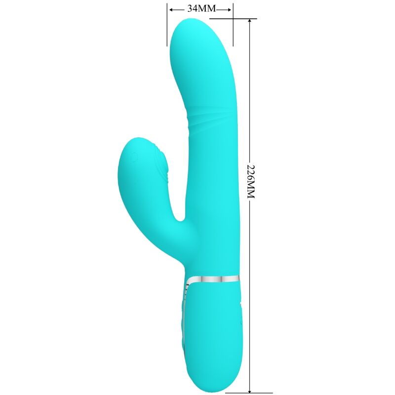Pretty Love G-Spot Rabbit Vibratore Verde Multifunzione