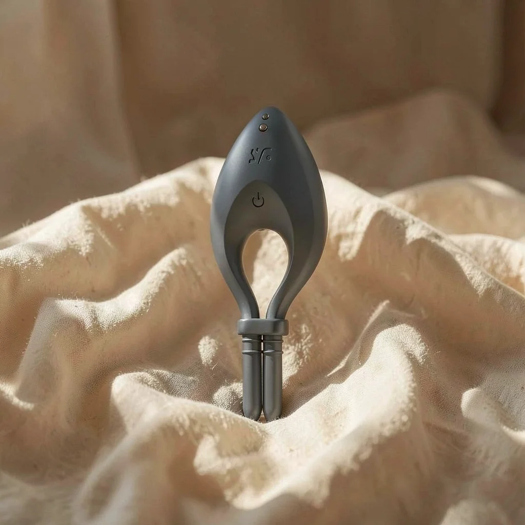Satisfyer Bullseye anello vibrante regolabile grigio