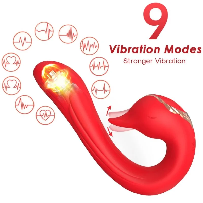 Armony Delfin Rosso vibratore riscaldante 9 modalità