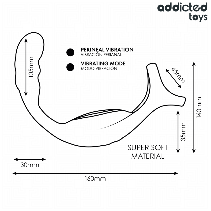 Addicted Toys Doppio Anello prostatico vibrante 2 motori