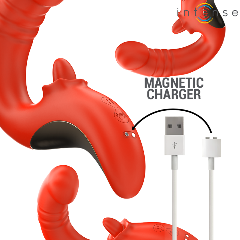 Intense Paulina vibratore punto G rosso doppia stimolazione